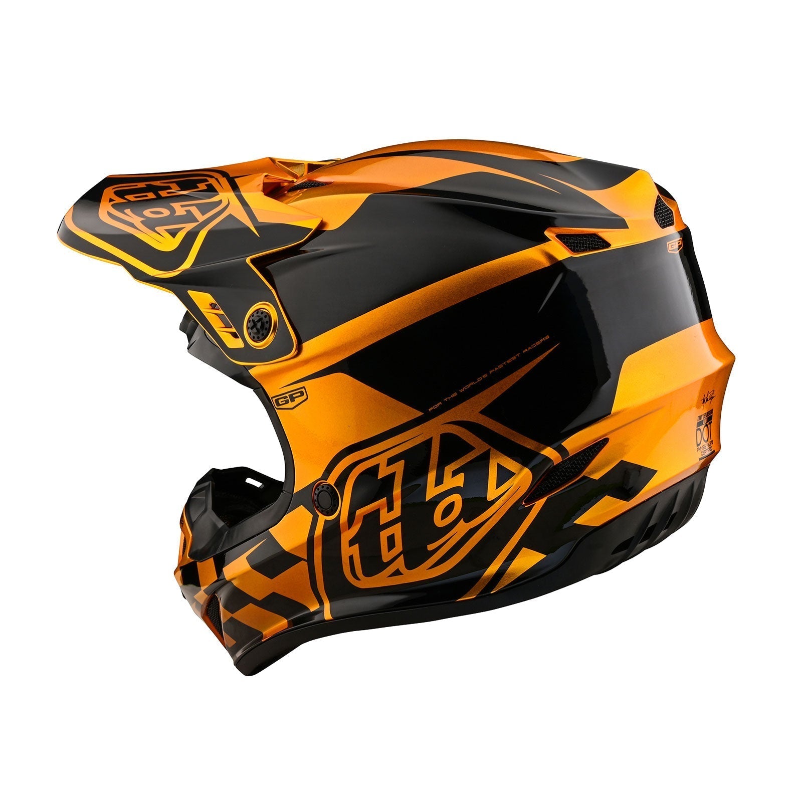 TLD Kinder GP Helm Check Up Gold Schwarz