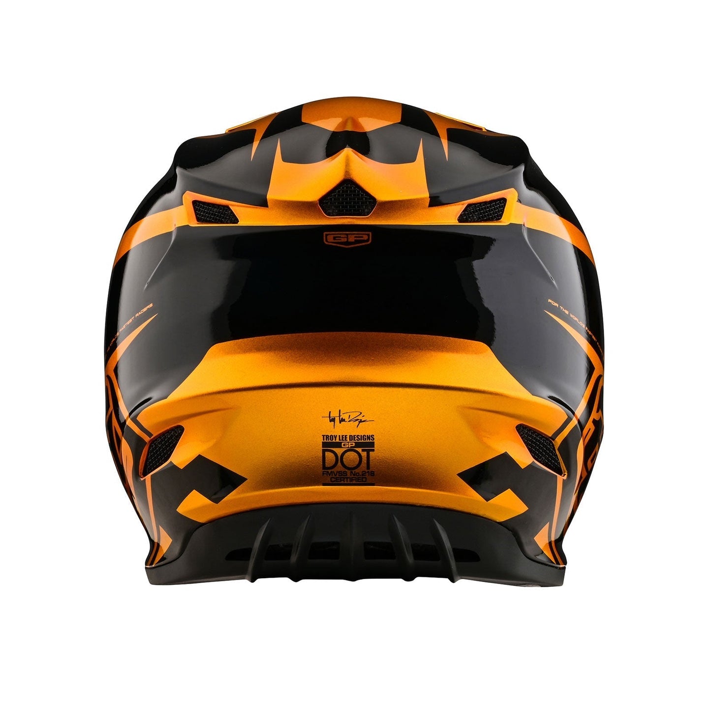 TLD GP Helm Check Up Gold Schwarz