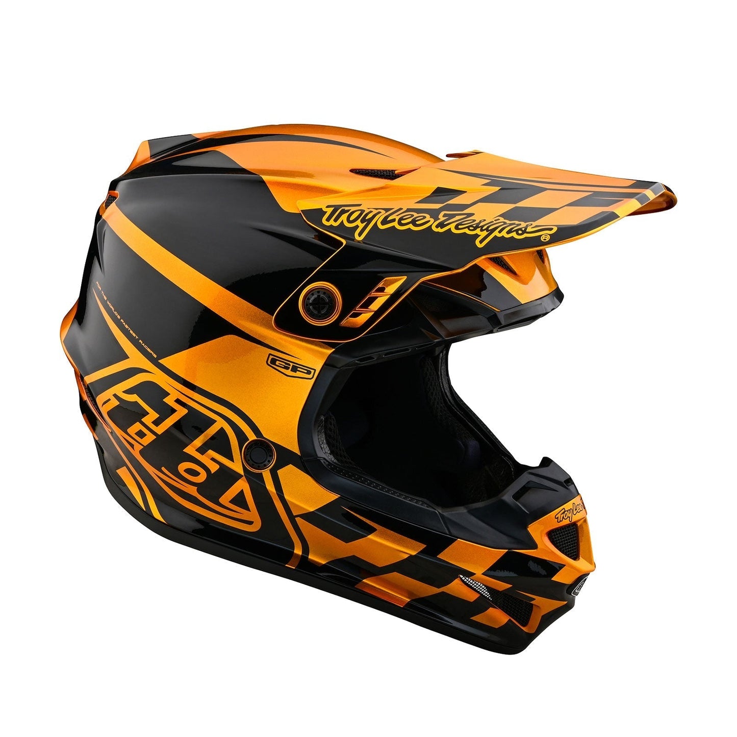 TLD GP Helm Check Up Gold Schwarz