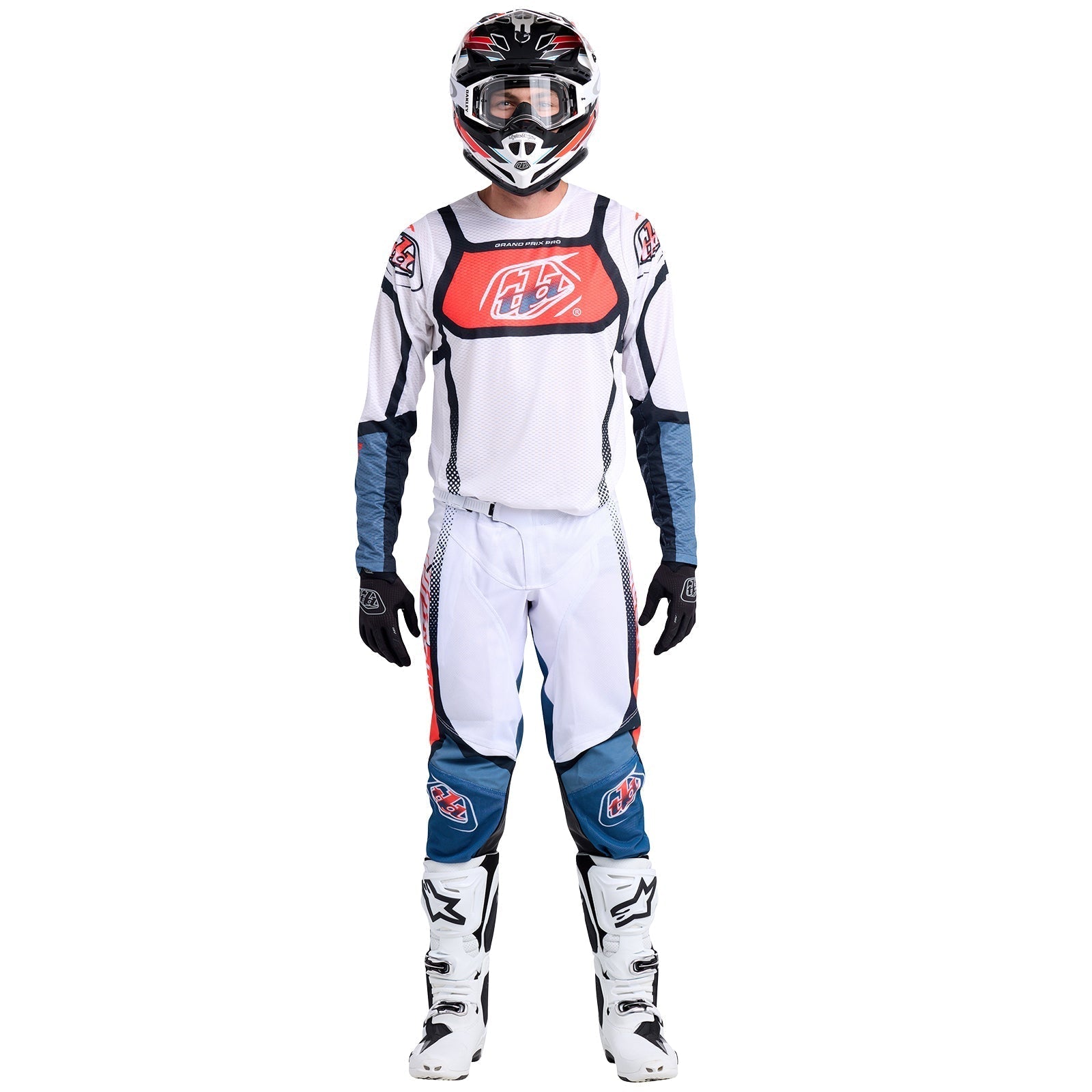 TLD GP Pro Air Trikot Streifen Weiss Indigo