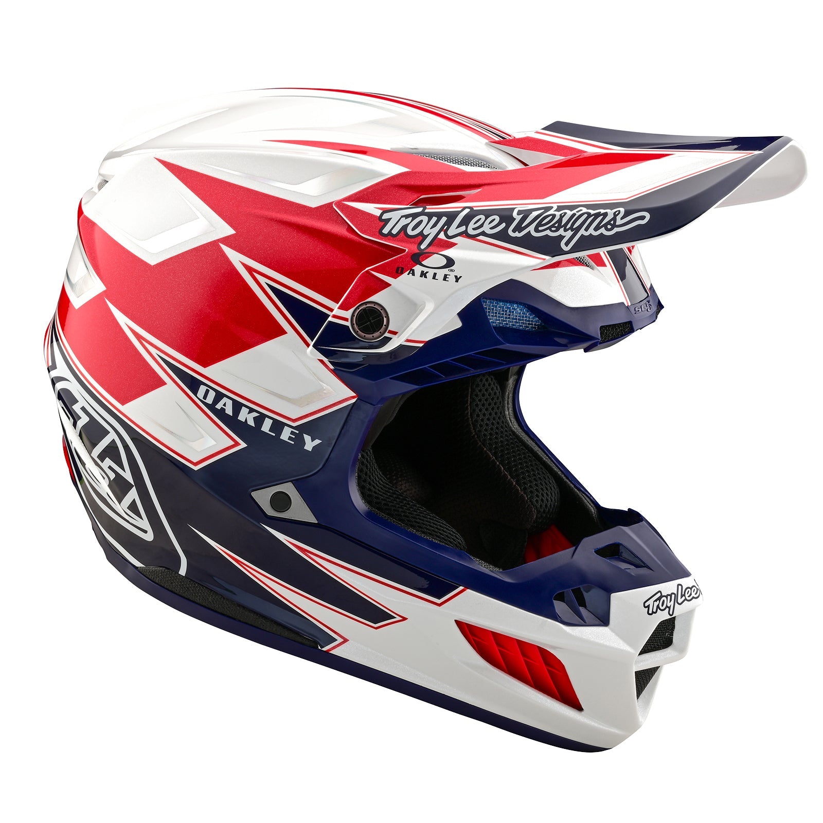 TLD SE5 Composite-Helm mit MIPS, Troy Lee Designs X Oakley Vision, Weiß/Blau