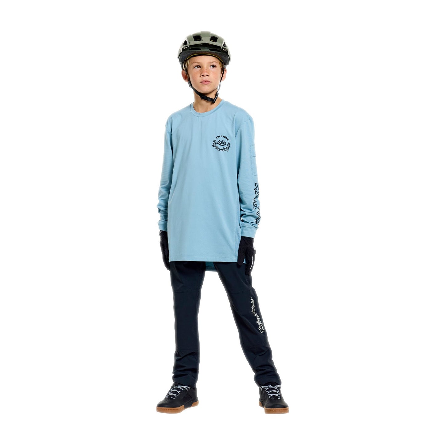 Youth Ruckus Ride LS Tee Carbs Dawn Blue