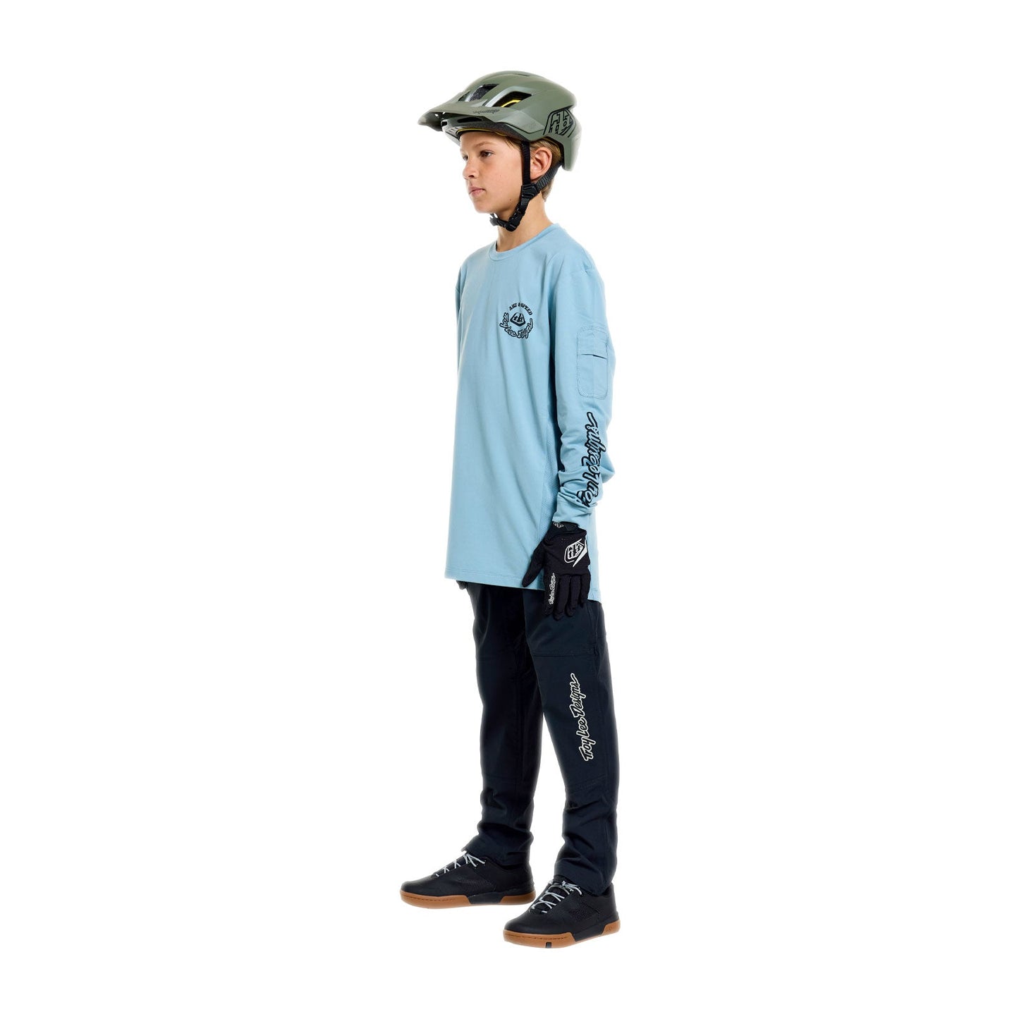 Youth Ruckus Ride LS Tee Carbs Dawn Blue