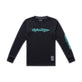 Youth Skyline Ride LS Tee Signature Black / Real Teal