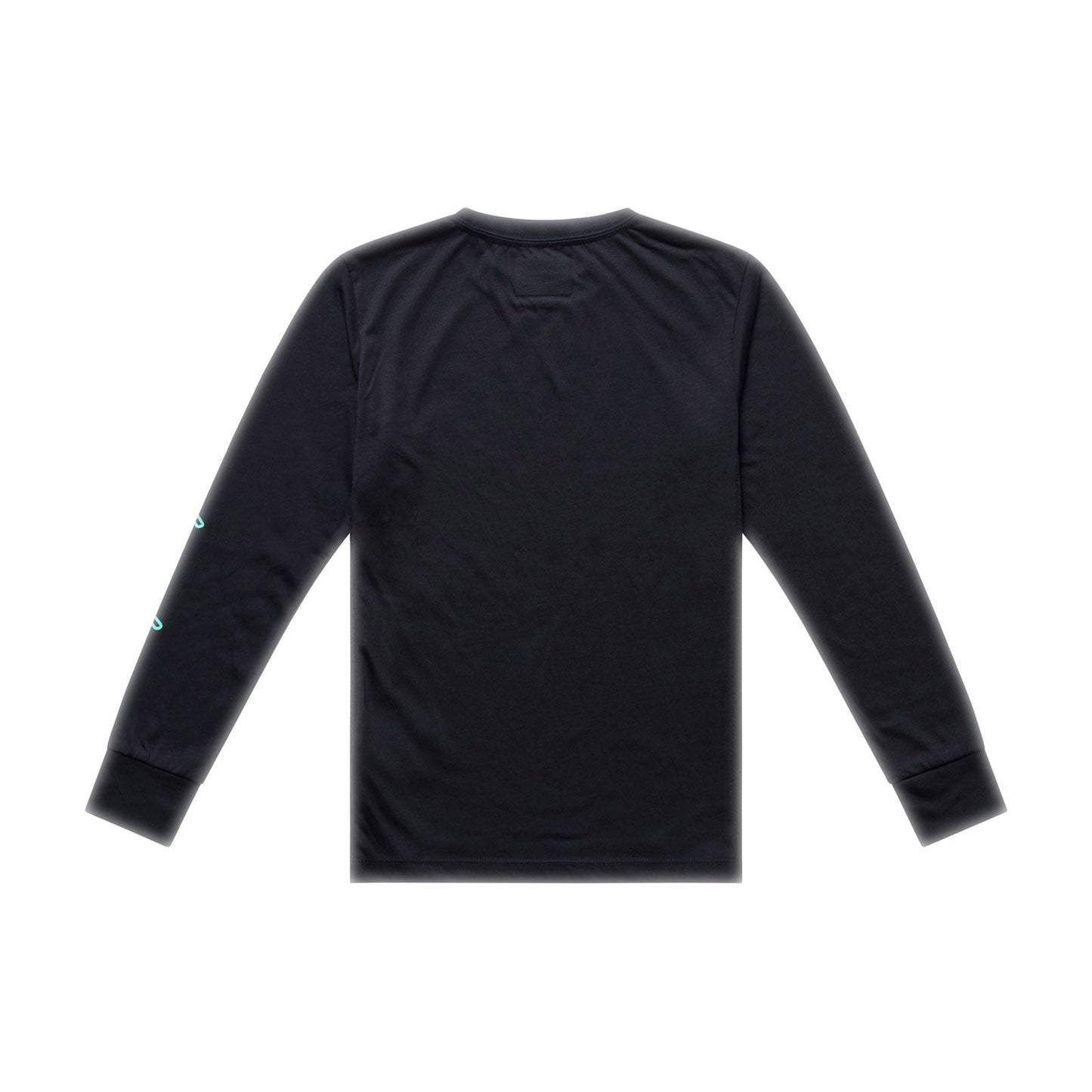 Youth Skyline Ride LS Tee Signature Black / Real Teal