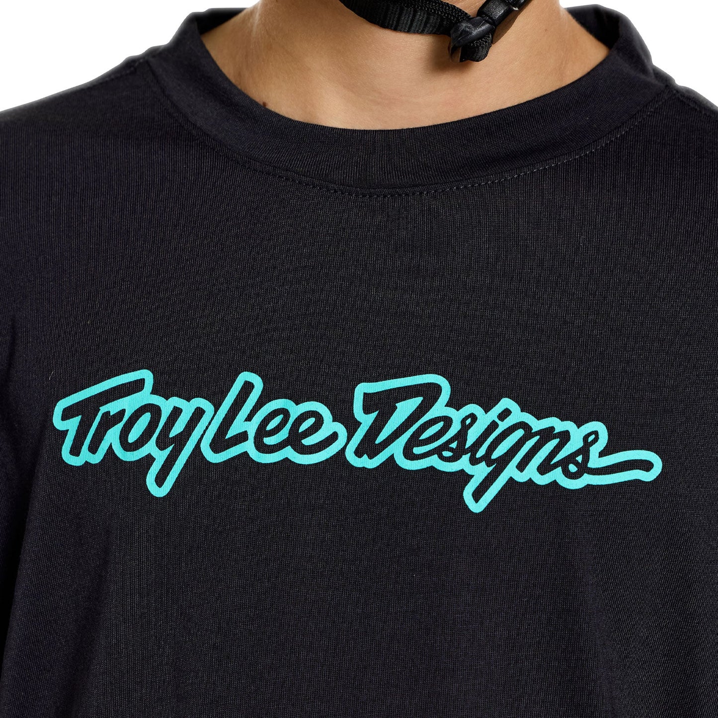 Youth Skyline Ride SS Tee Signature Black / Real Teal