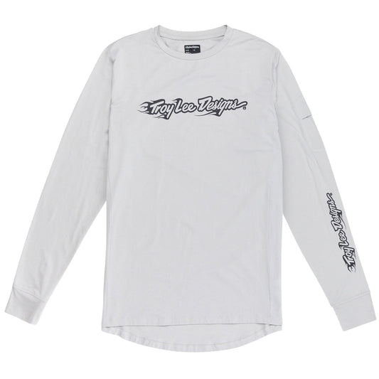 TLD Ruckus Fahr-Langarm-T-Shirt Burn Out, Dunstgrau