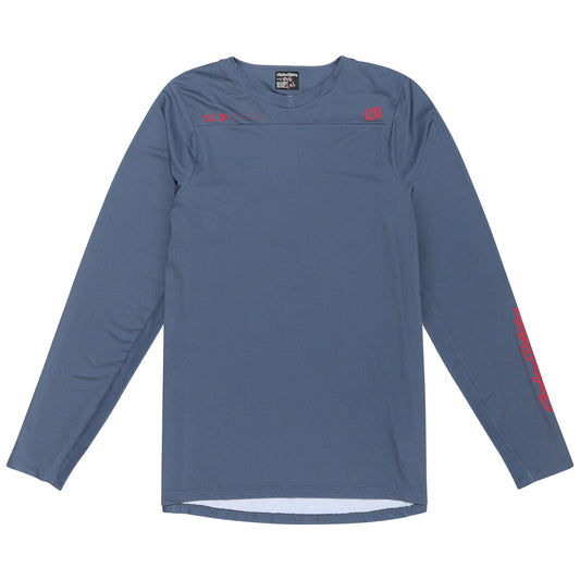 TLD Skyline Langarm-Trikot Mono, Stahlblau
