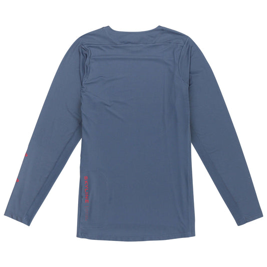 TLD Skyline Langarm-Trikot Mono, Stahlblau