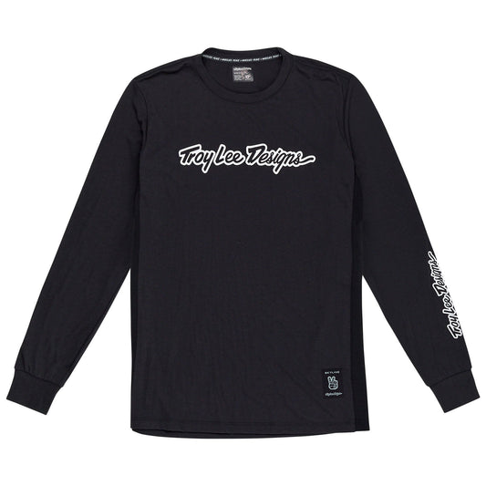 TLD Skyline Fahr-Langarm-T-Shirt Signature, Schwarz