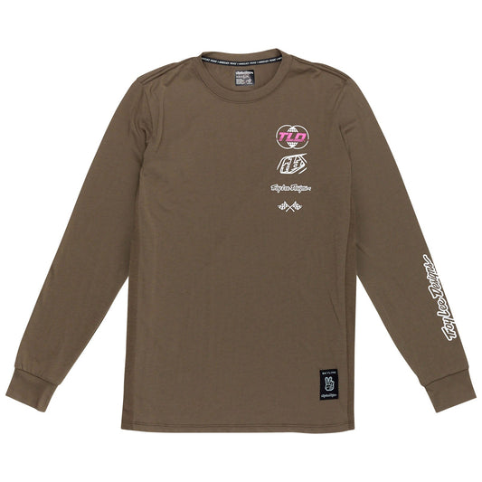 TLD Skyline Fahr-Langarm-T-Shirt Worldwide, Kaperngrün