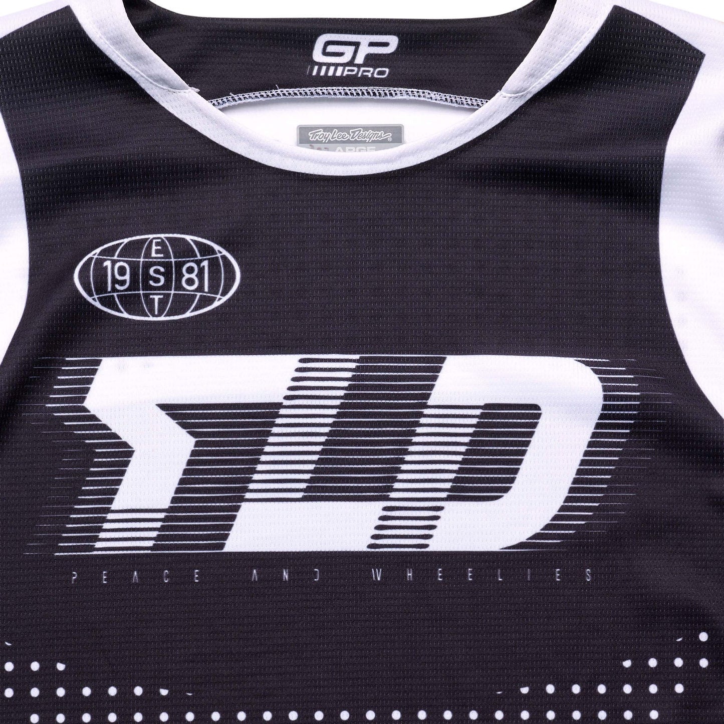 TLD GP Pro-Trikot Spun, Schwarz