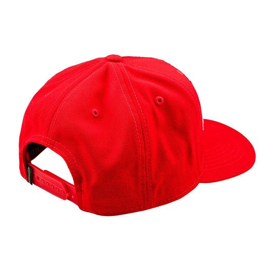 TLD Signature-Mütze mit Snapback-Verschluss und gebogenem Schirm, Team Red