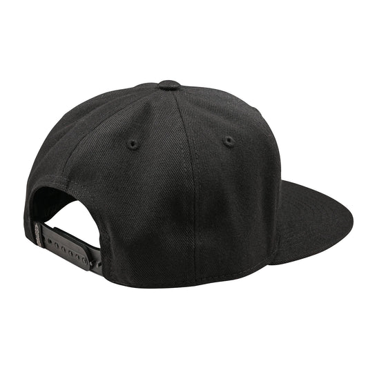 TLD Badge-Mütze mit Snapback-Verschluss und flachem Schirm, Schwarz