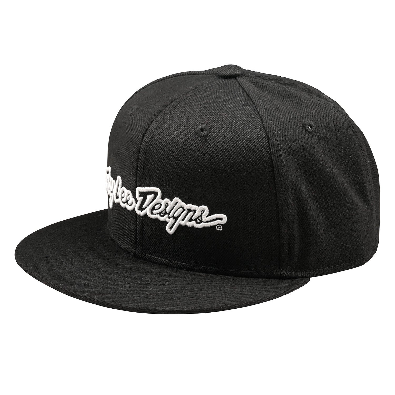 TLD Signature-Mütze mit Snapback-Verschluss und flachem Schirm, Schwarz