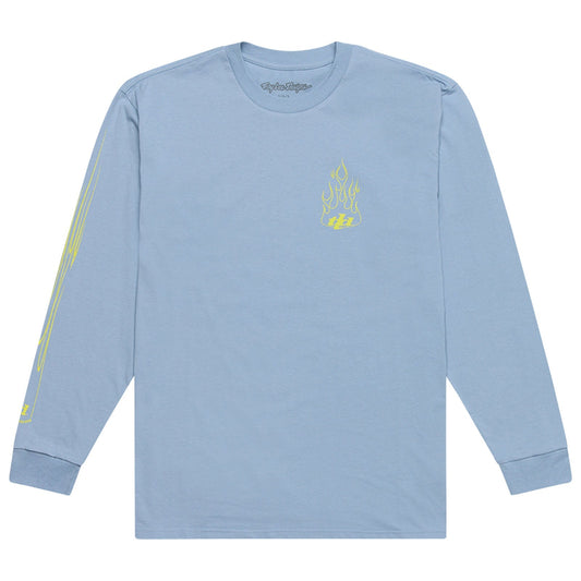 TLD Torched-Langarm-T‑Shirt, Smoke Blue