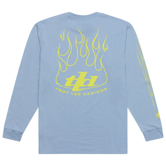 TLD Torched-Langarm-T‑Shirt, Smoke Blue