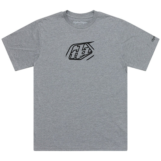 TLD Badge-Kurzarm-T‑Shirt, Grey Heather