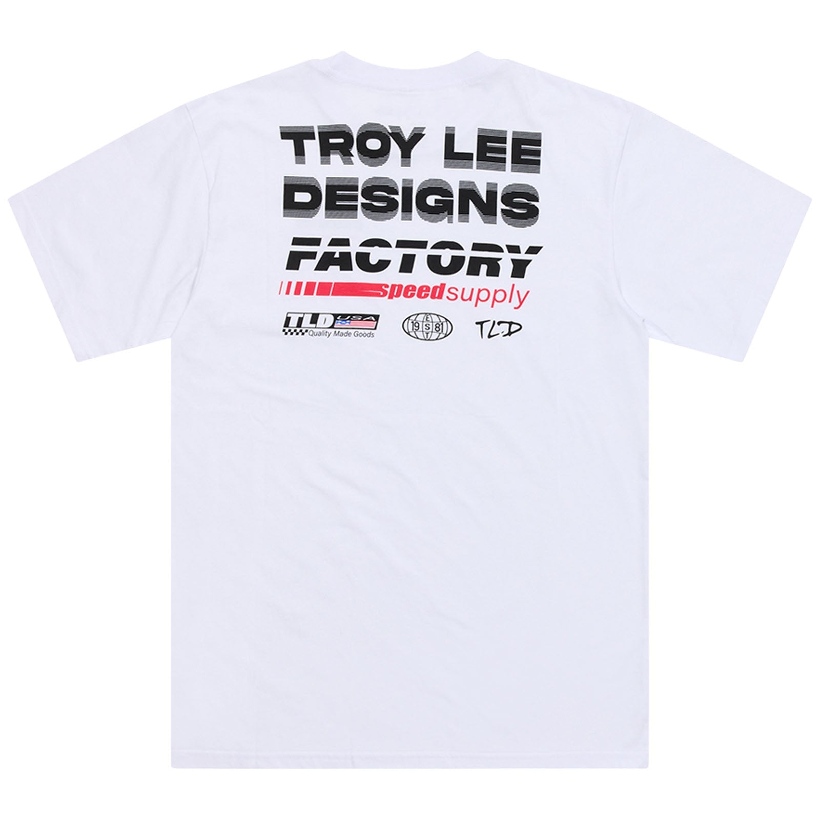 TLD Factory-Kurzarm-T‑Shirt, Weiß