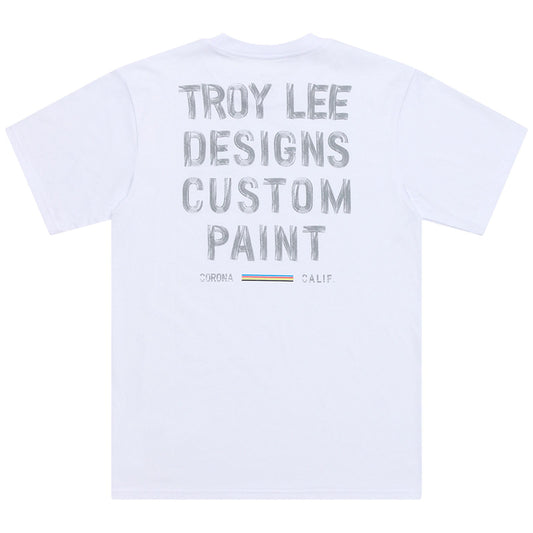 TLD Paint Shop-Kurzarm-T‑Shirt, Weiß
