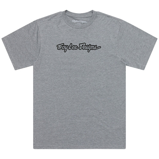 TLD Signature-Kurzarm-T‑Shirt, Grey Heather