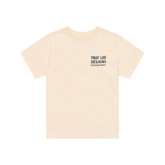 TLD Paint Shop-Kurzarm-T‑Shirt für Damen, Vintage White