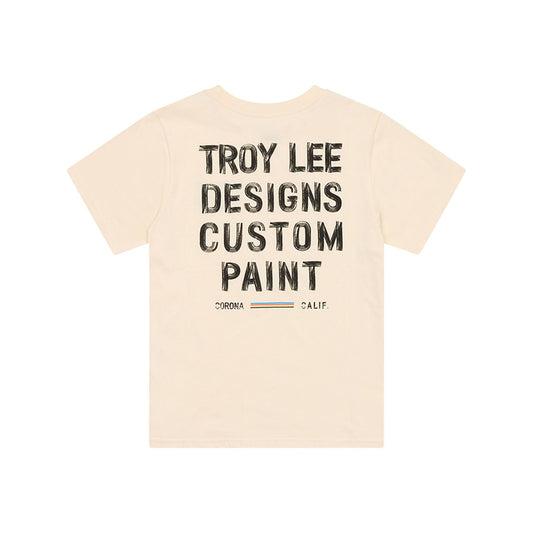 TLD Paint Shop-Kurzarm-T‑Shirt für Damen, Vintage White