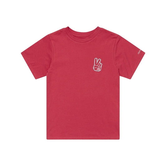 TLD Peace Out-Kurzarm-T‑Shirt für Damen, Fuchsia