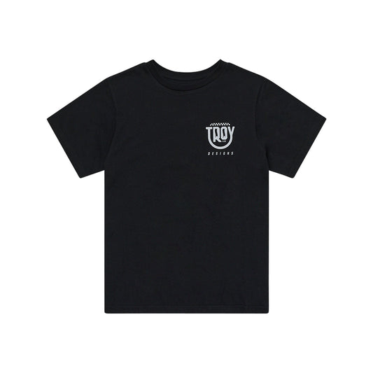 TLD Smiley-Kurzarm-T‑Shirt für Damen, Schwarz