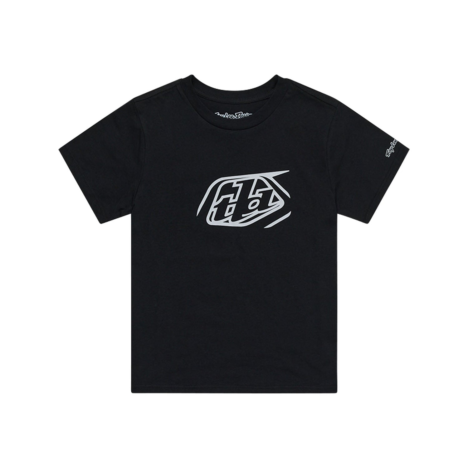 TLD Badge-Kurzarm-T‑Shirt für Kinder, Schwarz