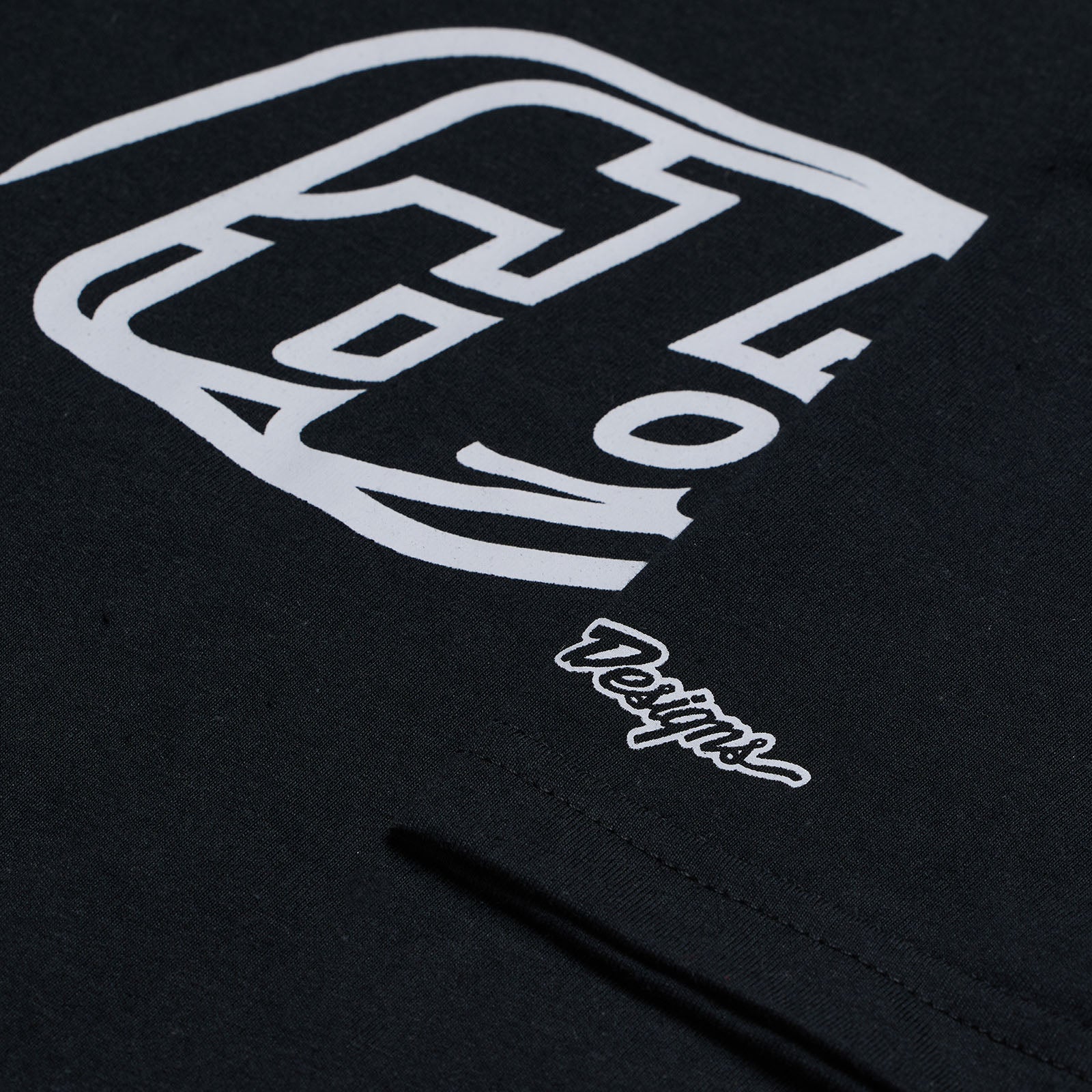 TLD Badge-Kurzarm-T‑Shirt für Kinder, Schwarz