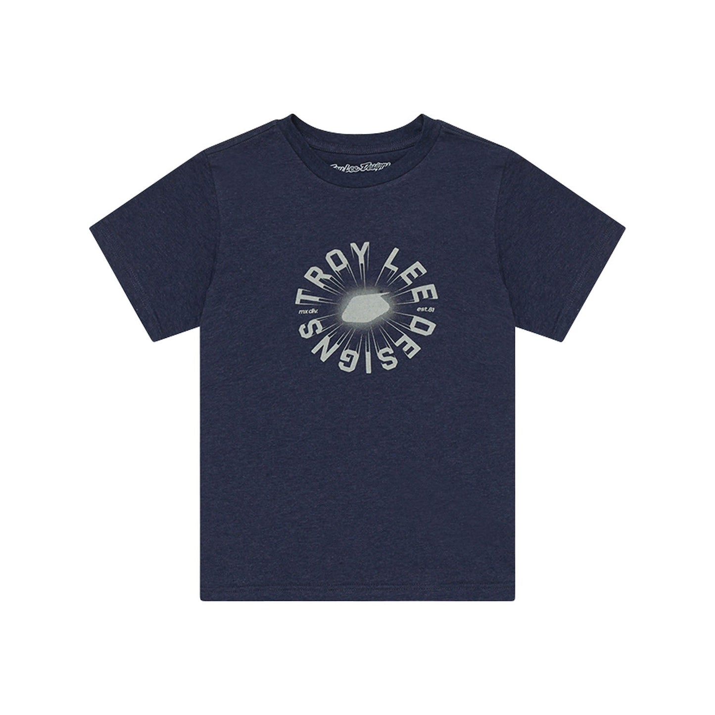 TLD Rotation-Kurzarm-T‑Shirt für Kinder, Navy Heather