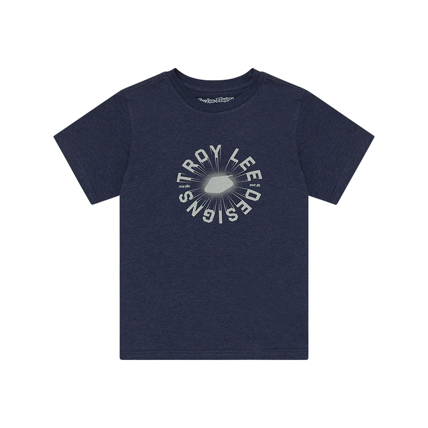 TLD Rotation-Kurzarm-T‑Shirt für Kinder, Navy Heather