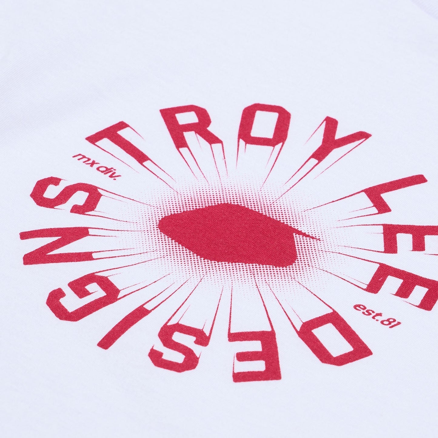 TLD Rotation-Kurzarm-T‑Shirt für Kinder, Weiß