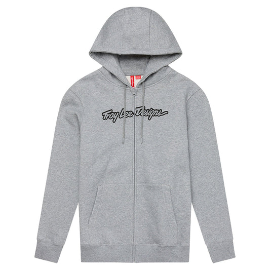 TLD Signature-Hoodie mit Reißverschluss, Grey Heather
