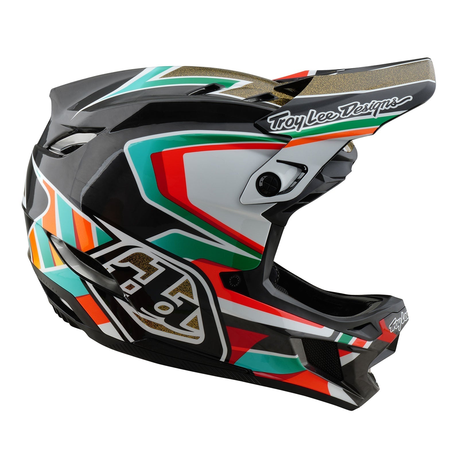 TLD D4 Carbon-Helm mit MIPS Frames, Schwarz/Gold