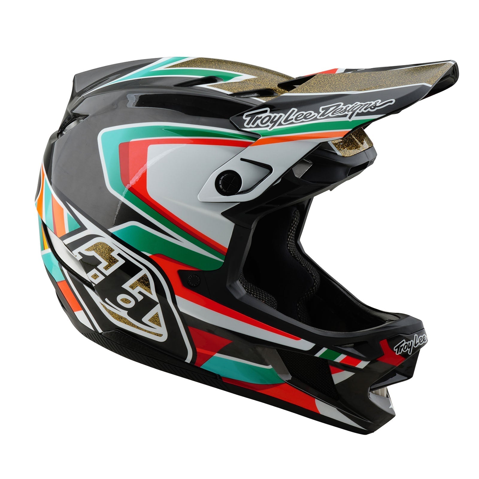 TLD D4 Carbon-Helm mit MIPS Frames, Schwarz/Gold
