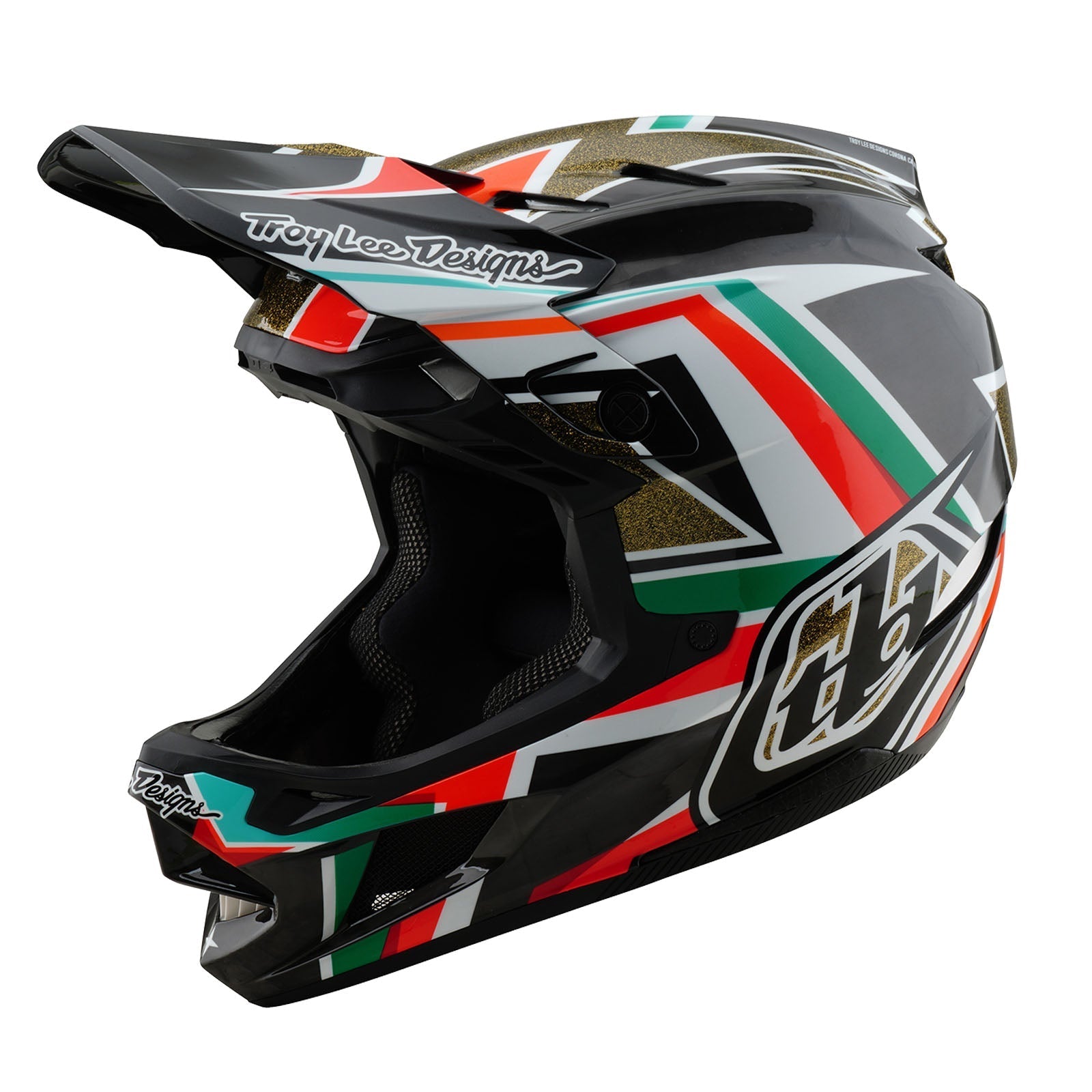 TLD D4 Carbon-Helm mit MIPS Frames, Schwarz/Gold