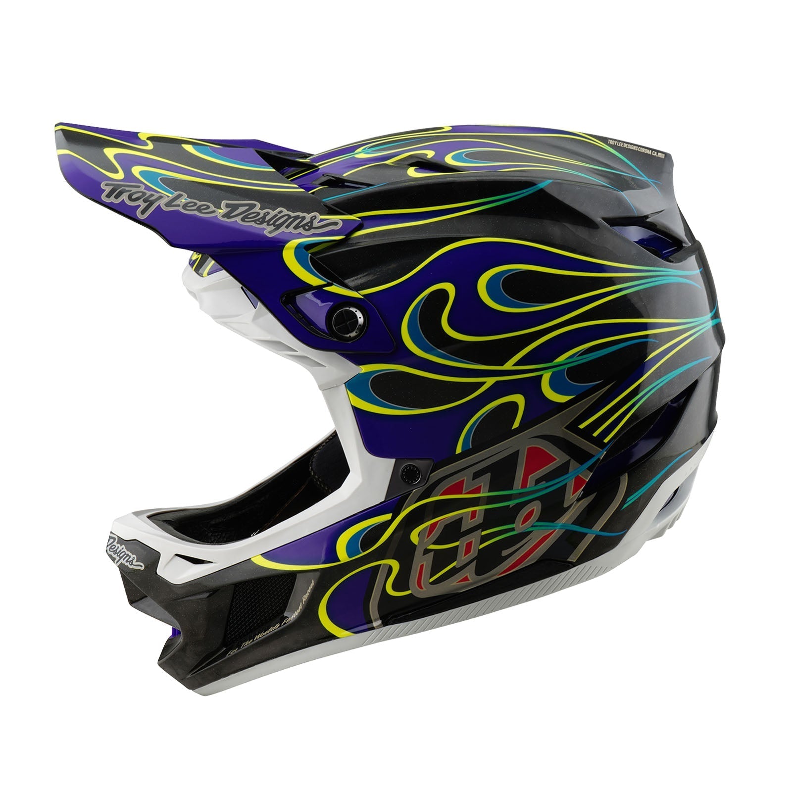 TLD D4 Carbon-Helm mit MIPS Torched, Schwarz/Lila