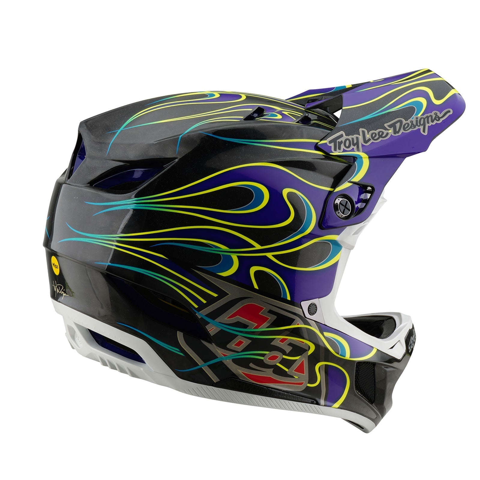 TLD D4 Carbon-Helm mit MIPS Torched, Schwarz/Lila