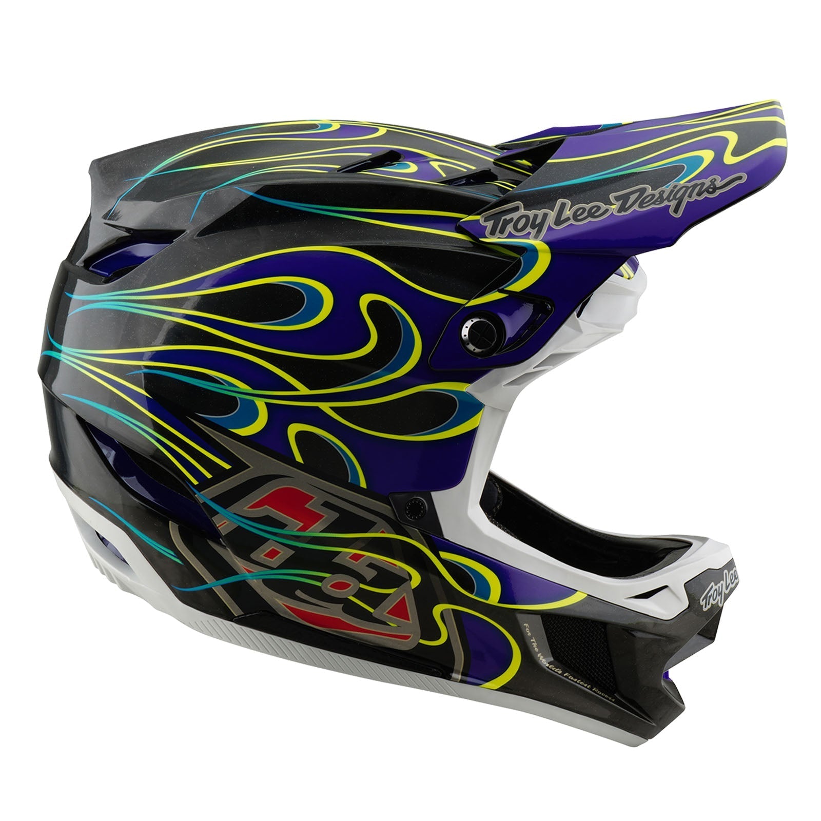TLD D4 Carbon-Helm mit MIPS Torched, Schwarz/Lila