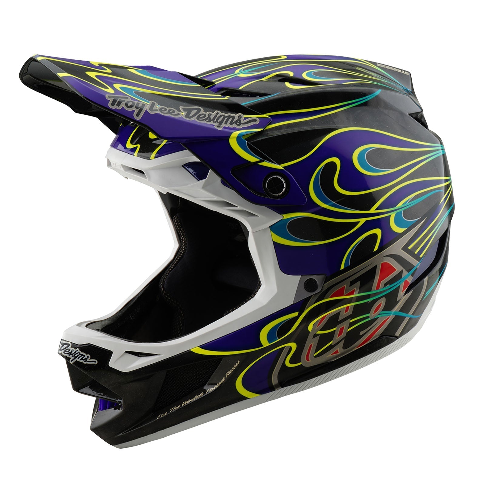 TLD D4 Carbon-Helm mit MIPS Torched, Schwarz/Lila