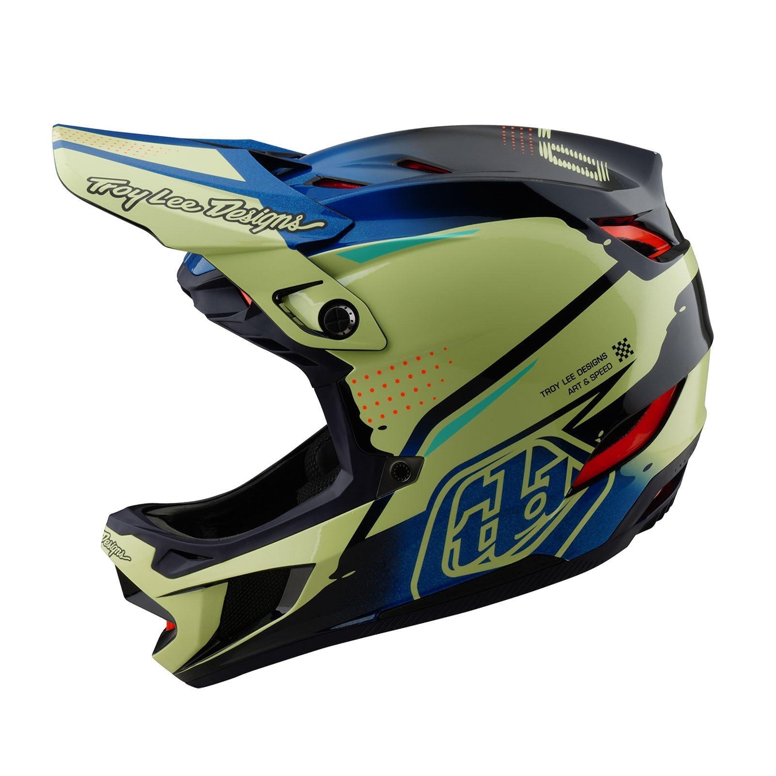 TLD D4 Composite-Helm mit MIPS Drip, Glo Yellow