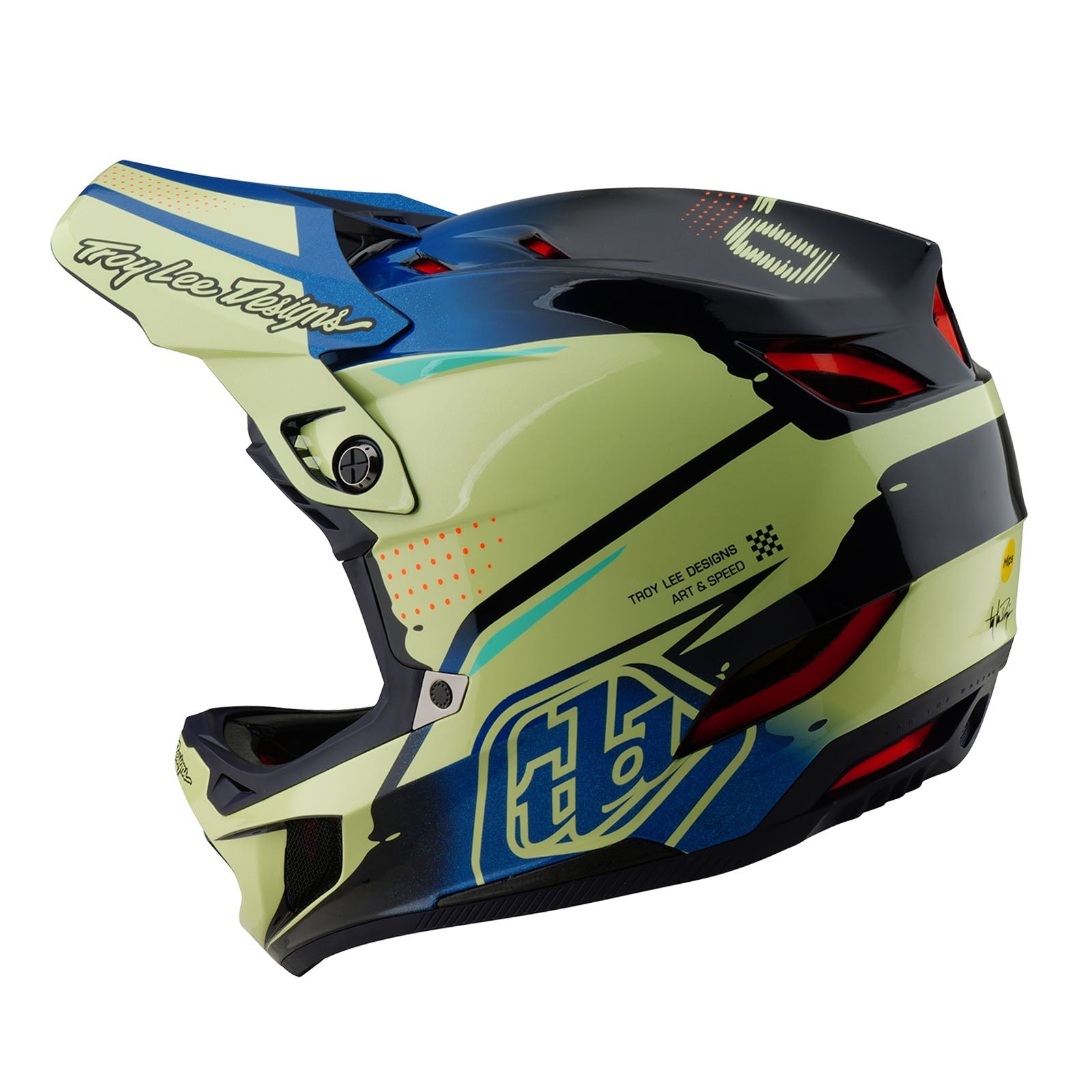 TLD D4 Composite-Helm mit MIPS Drip, Glo Yellow