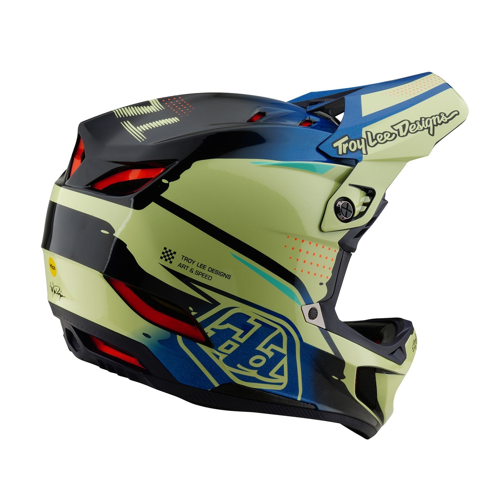 TLD D4 Composite-Helm mit MIPS Drip, Glo Yellow
