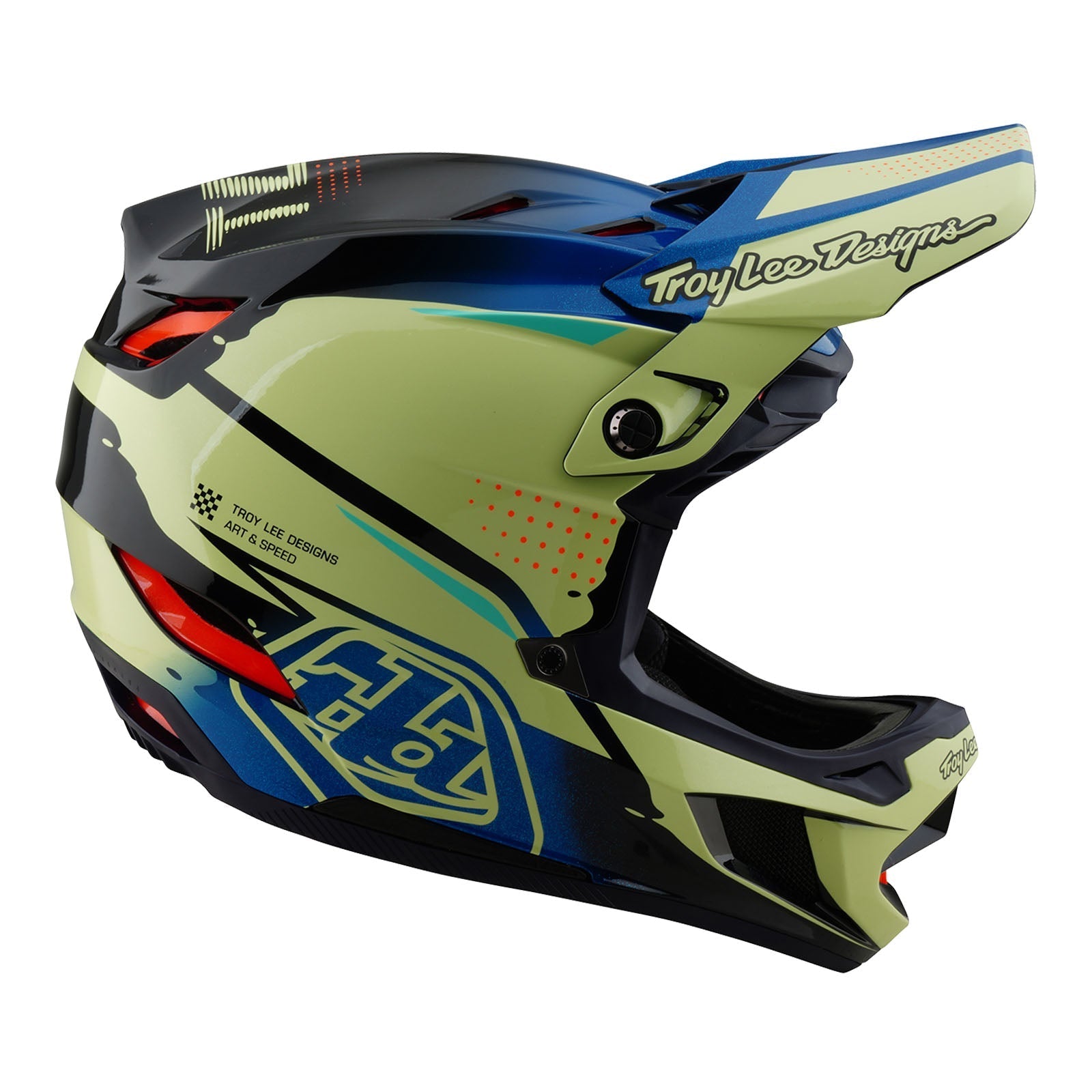 TLD D4 Composite-Helm mit MIPS Drip, Glo Yellow