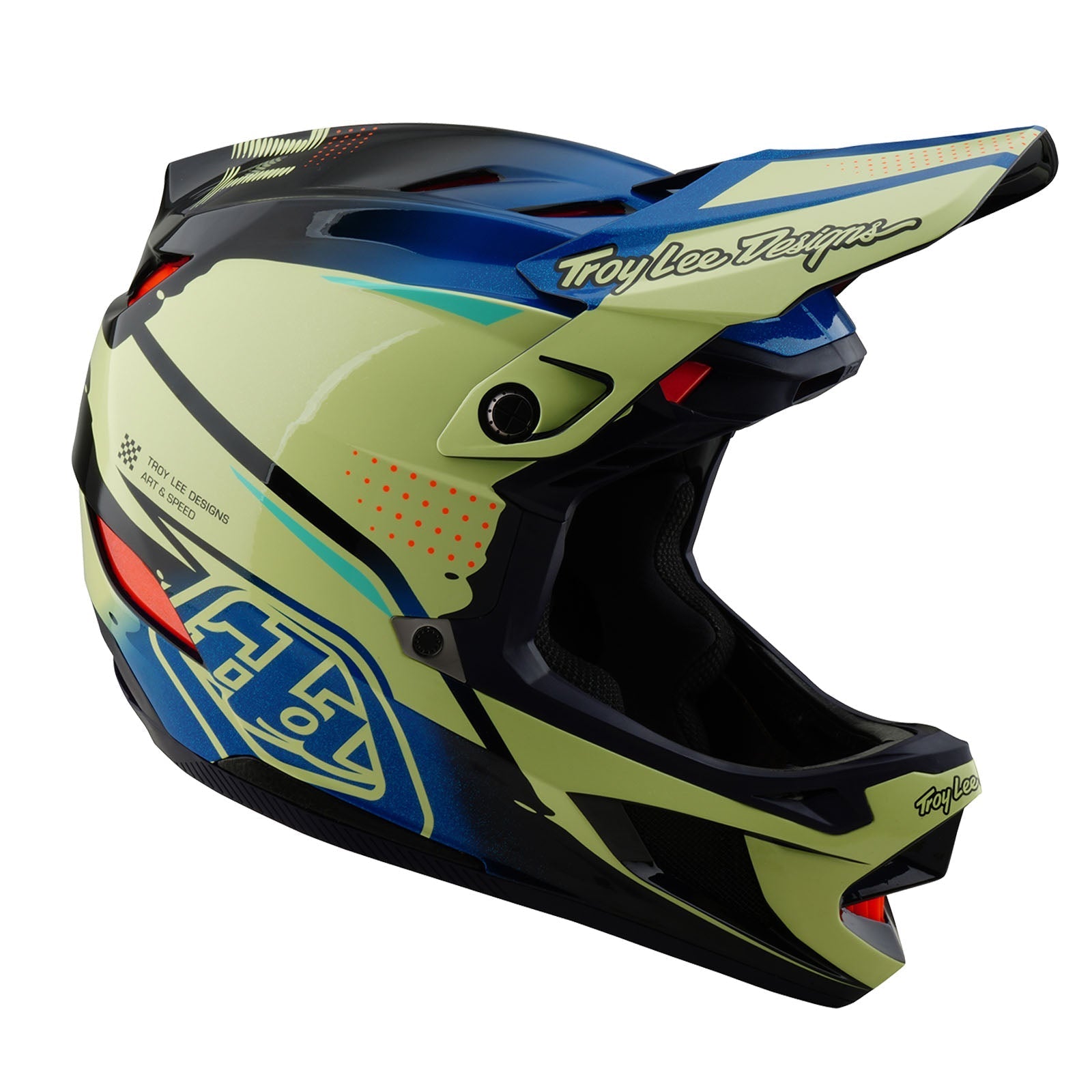TLD D4 Composite-Helm mit MIPS Drip, Glo Yellow