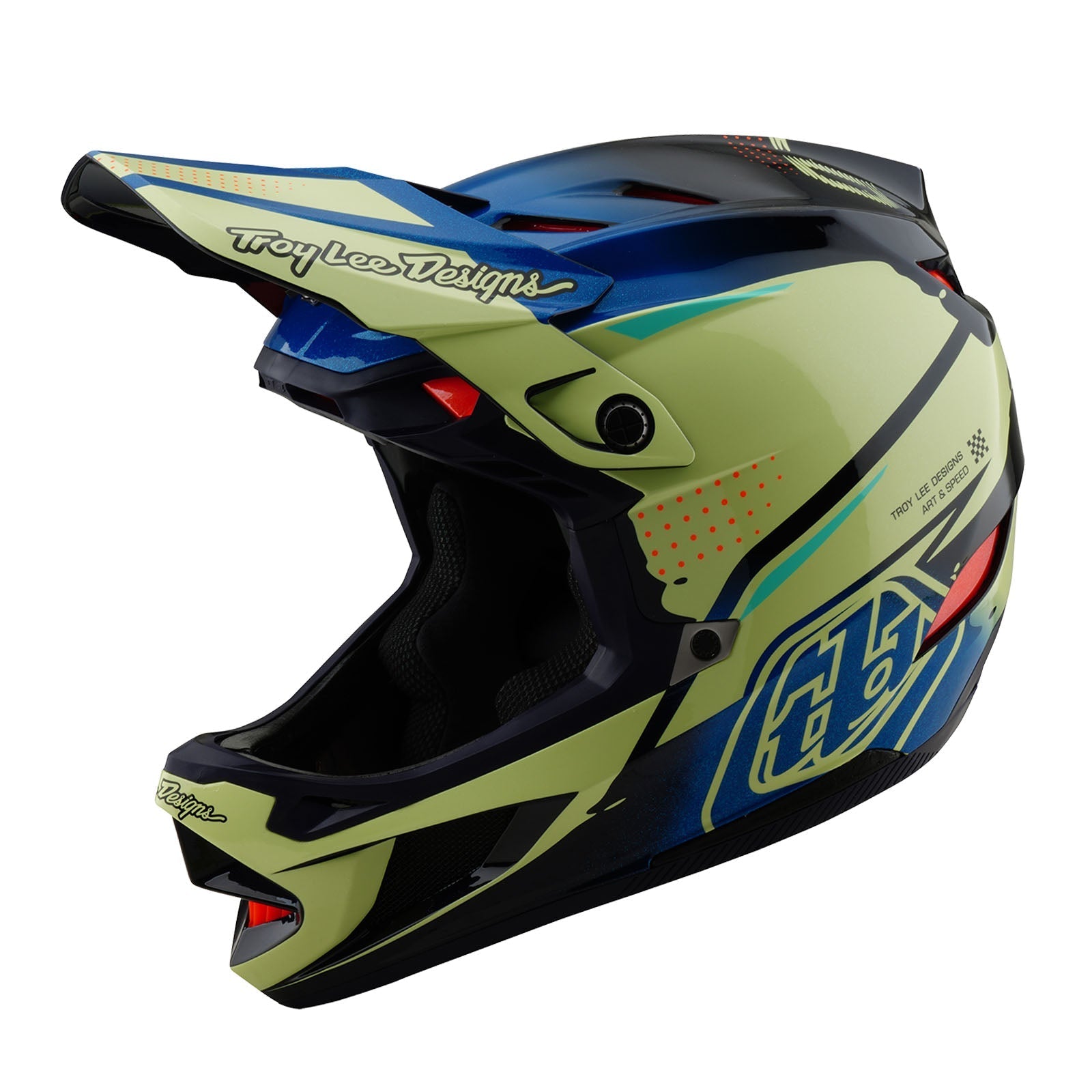 TLD D4 Composite-Helm mit MIPS Drip, Glo Yellow
