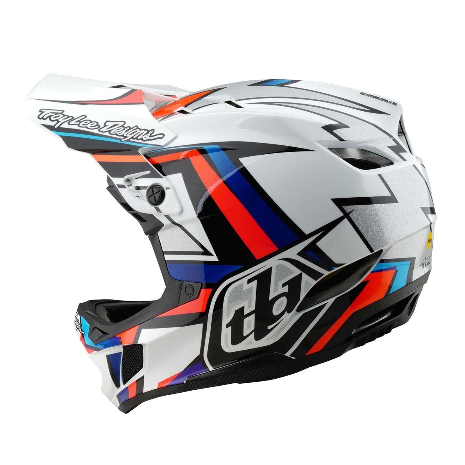 TLD D4 Composite-Helm mit MIPS Omega, Weiß/Silber
