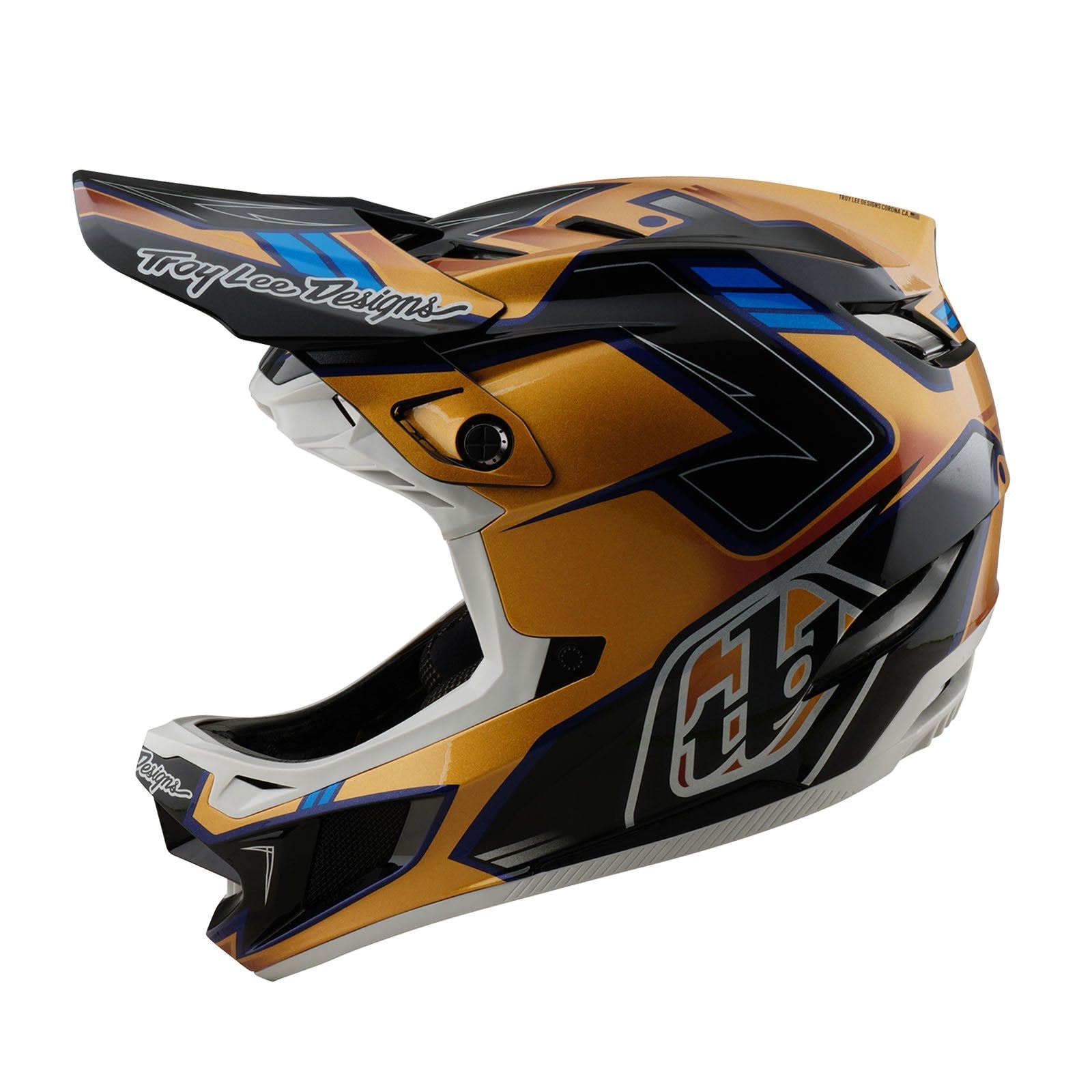 TLD D4 Composite-Helm mit MIPS Royalty, Schwarz/Gold